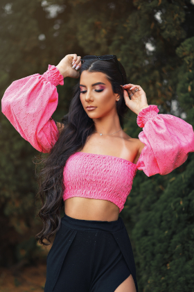 Imagem de um vestido rosa